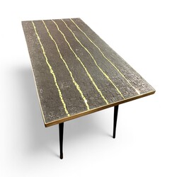 F 455 CK black and gold mosaic coffee table