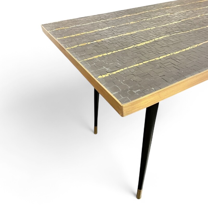 F 455 CK black and gold mosaic coffee table