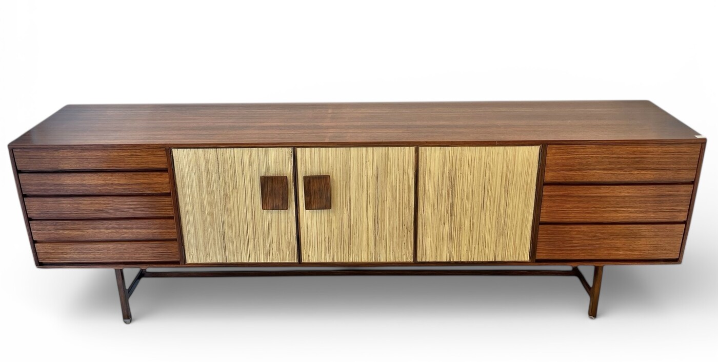 F 455 SC rosewood and rattan sideboard