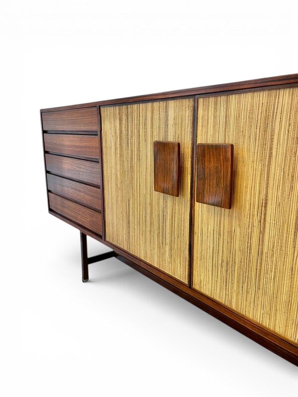F 455 SC rosewood and rattan sideboard