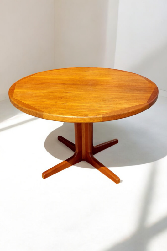 F 457 JC Teak extendable dining table Denmark 1970s