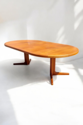 F 457 JC Teak extendable dining table Denmark 1970s