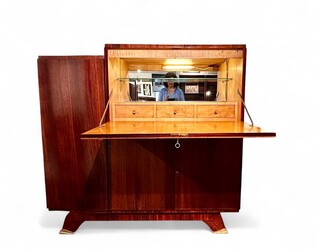 F 458 AS Bar furniture Art Deco, walnut and sycamore, ca 1935 