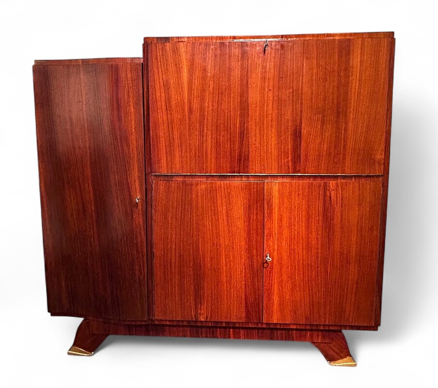 F 458 AS Bar furniture Art Deco, walnut and sycamore, ca 1935 
