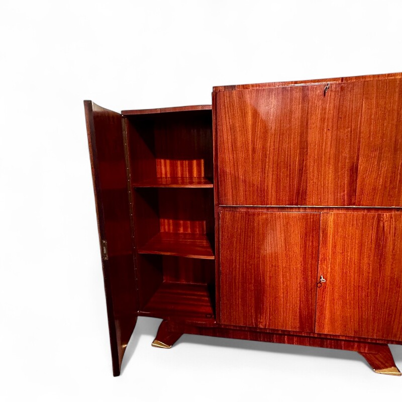 F 458 AS Bar furniture Art Deco, walnut and sycamore, ca 1935 