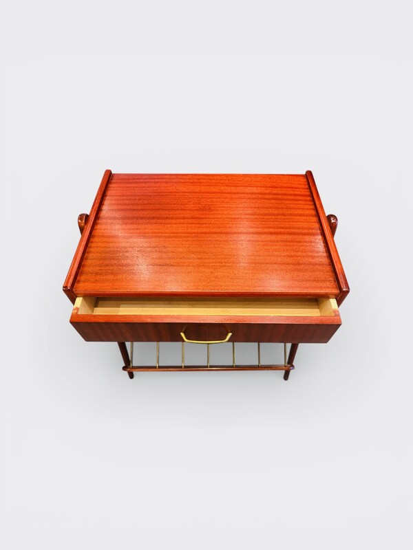 F 459 AG Pair of bed side teak and brass Danemark 1960’s