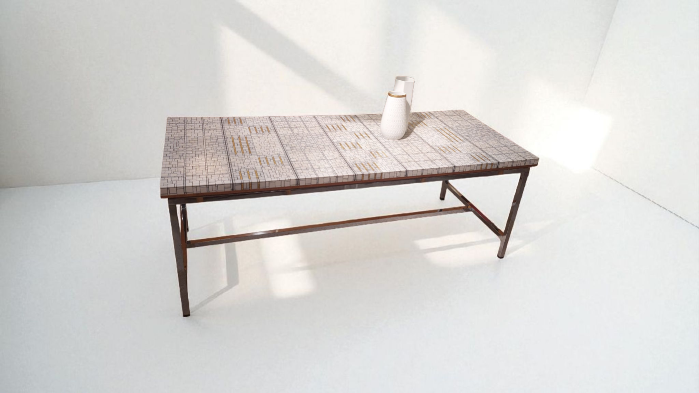 F 460 JC Mosaic coffee table by Berthold Muller 1960s