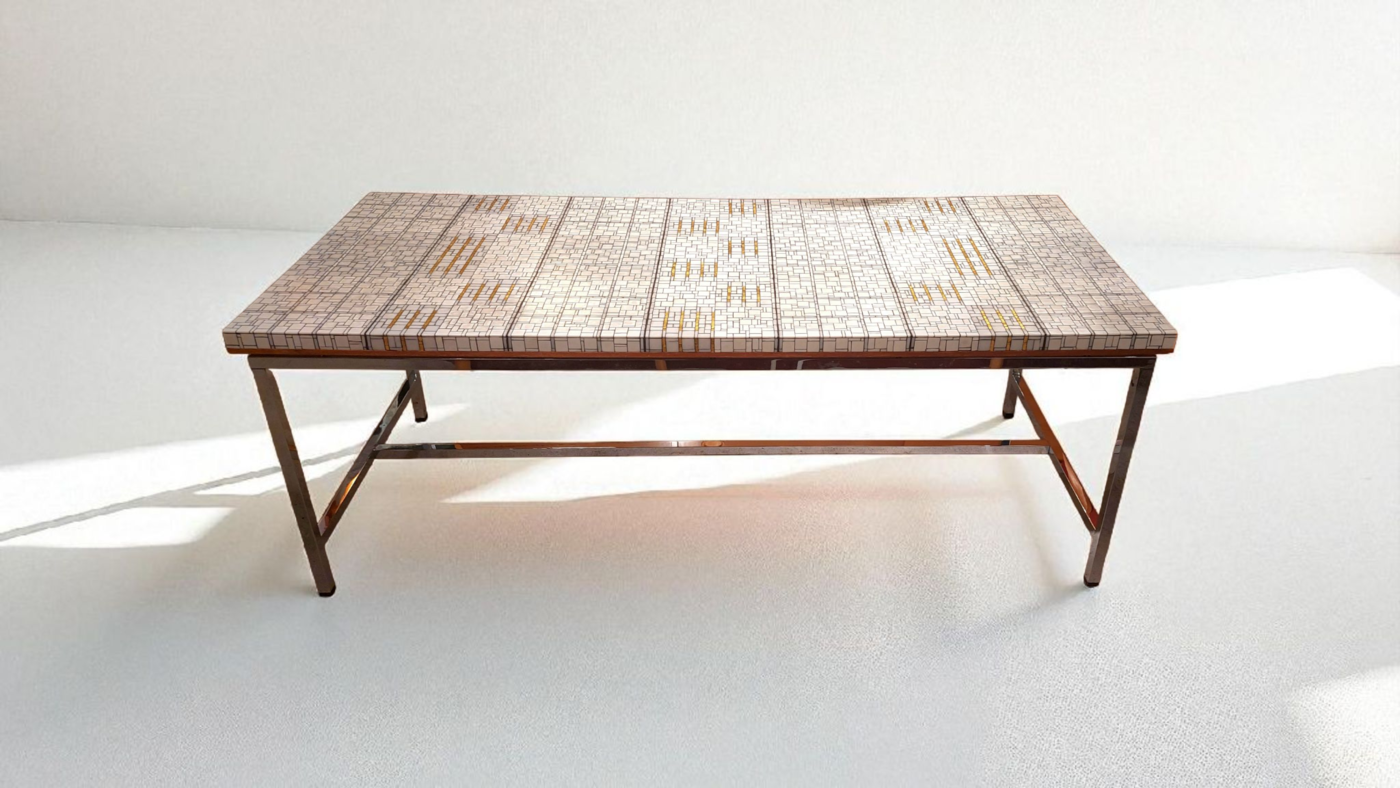 F 460 JC Mosaic coffee table by Berthold Muller 1960s