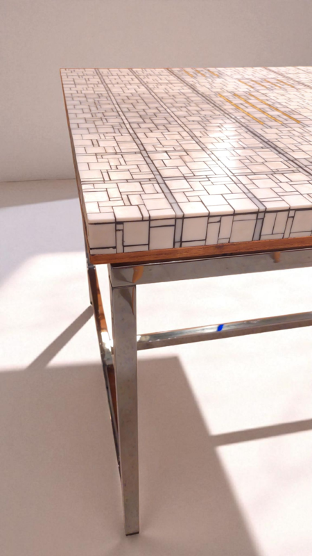 F 460 JC Mosaic coffee table by Berthold Muller 1960s