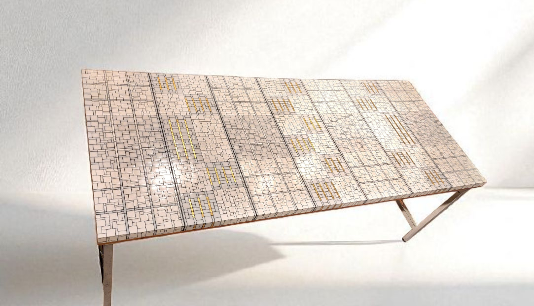 F 460 JC Mosaic coffee table by Berthold Muller 1960s