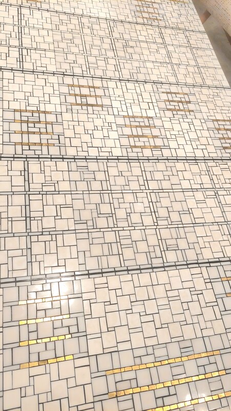 F 460 JC Mosaic coffee table by Berthold Muller 1960s