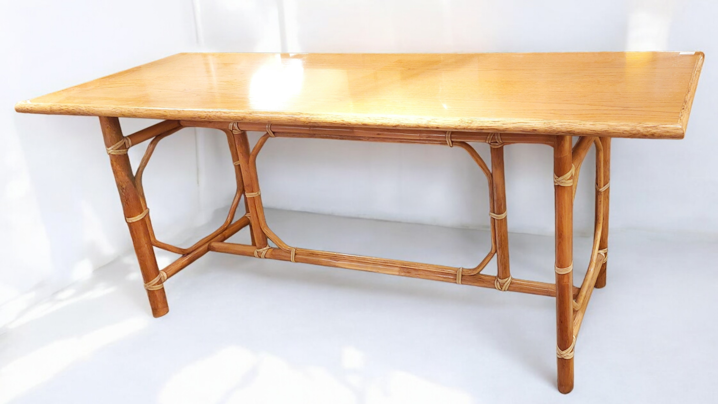 F 461 JC Bamboo tiki style console 1980s