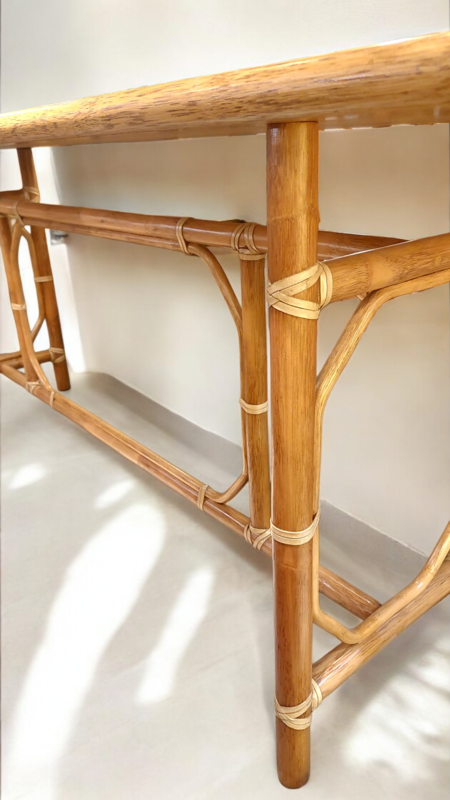 F 461 JC Bamboo tiki style console 1980s