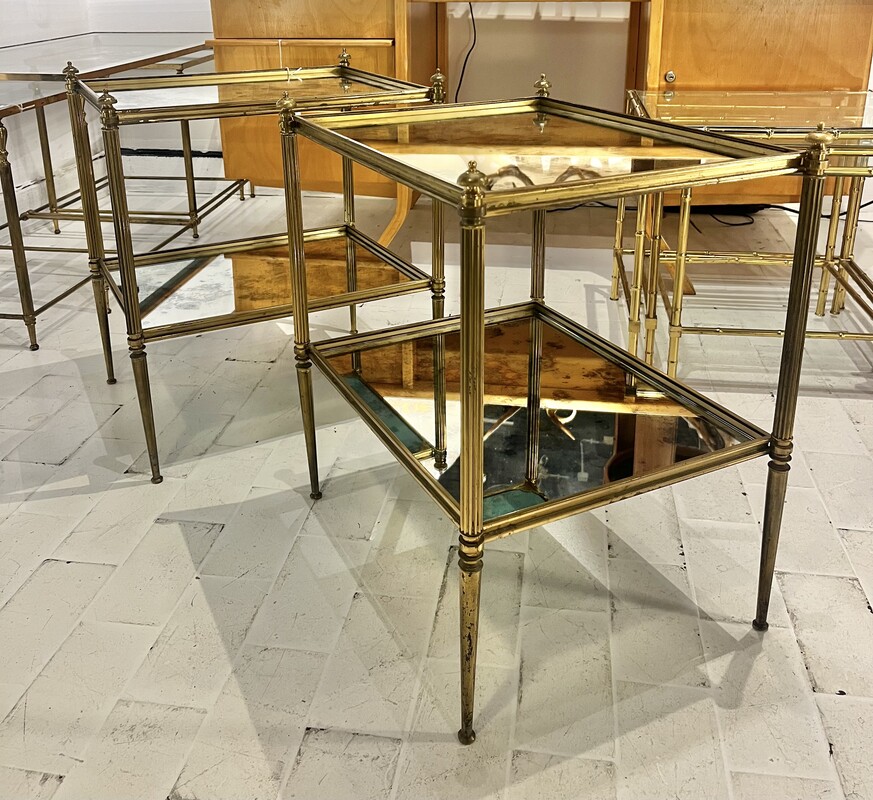 F 462 RD pair of neoclassical mid century side tables 