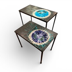 F 468 AS Ceramic tiles side tables by Belarti, (sold separatly )