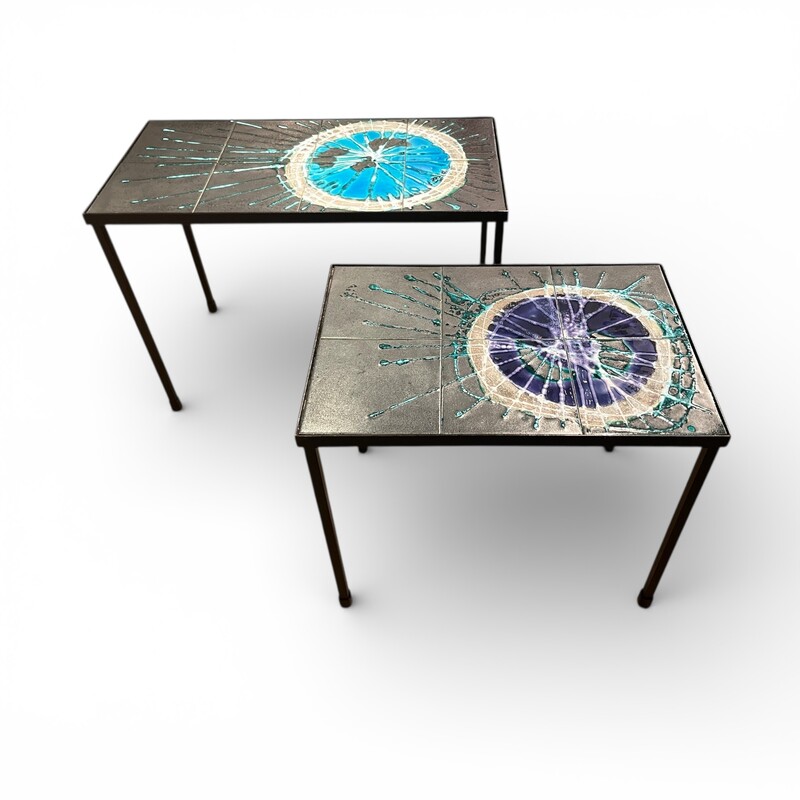 F 468 AS Ceramic tiles side tables by Belarti, (sold separatly )