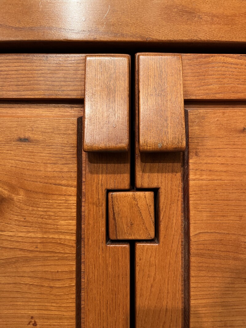 F 469 JFC Pierre Chapo R08 Sideboard Buffet, Elm Wood, France 1960