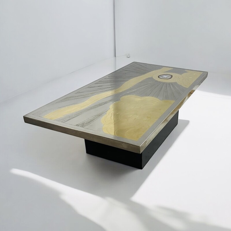 F 470 AG coffee table by Georges Mathias signed Ca 1980