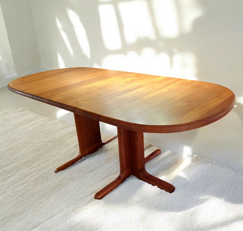 F 470 JC Solid teak adjustable dining table by Golstrup, 1970s 