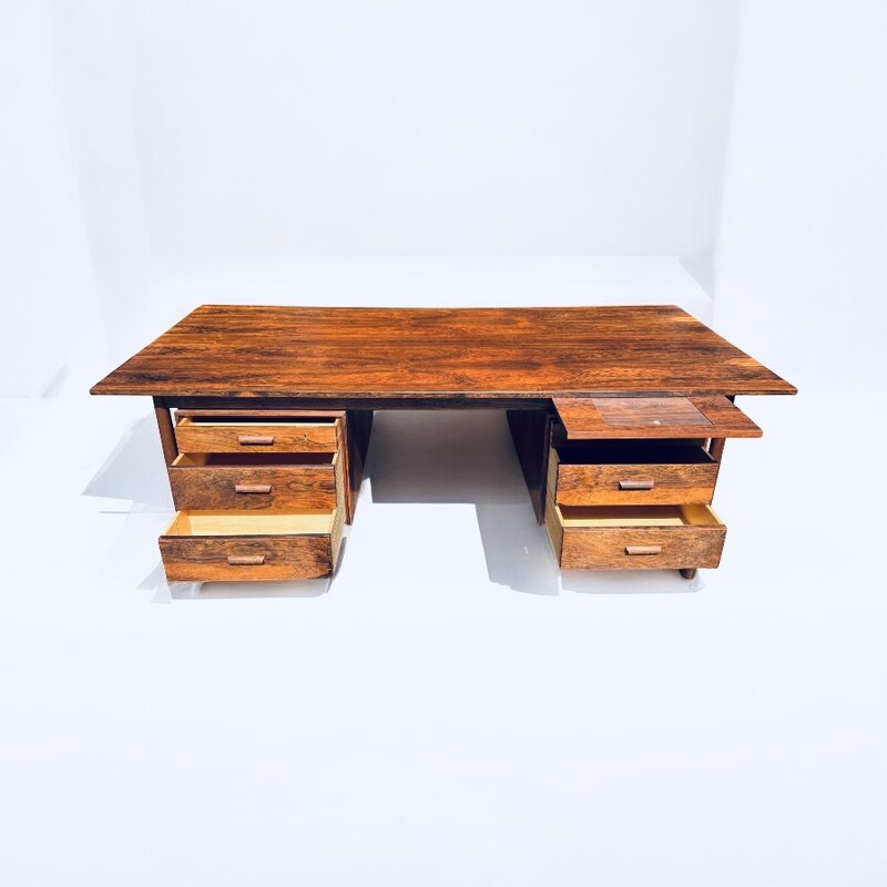 F 471 AG Rosewood double face Desk by Arne Vodder