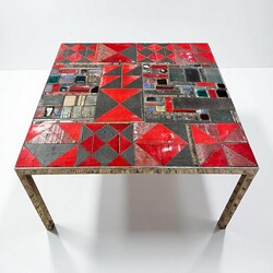 F 471 CK ceramic tiles coffee table by Pia Manu