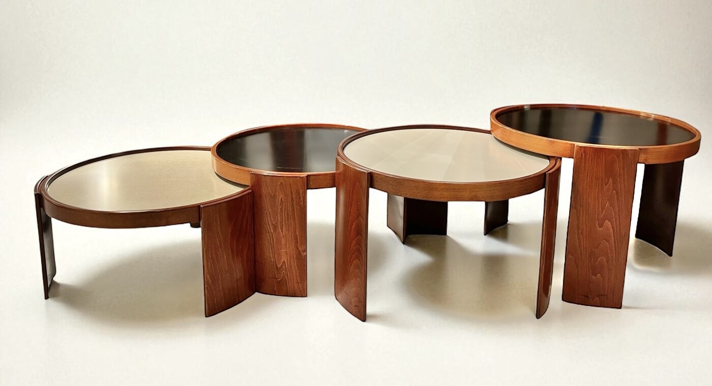 F 472 RD set of 4 nesting tables by G. Frattini for Cassina
