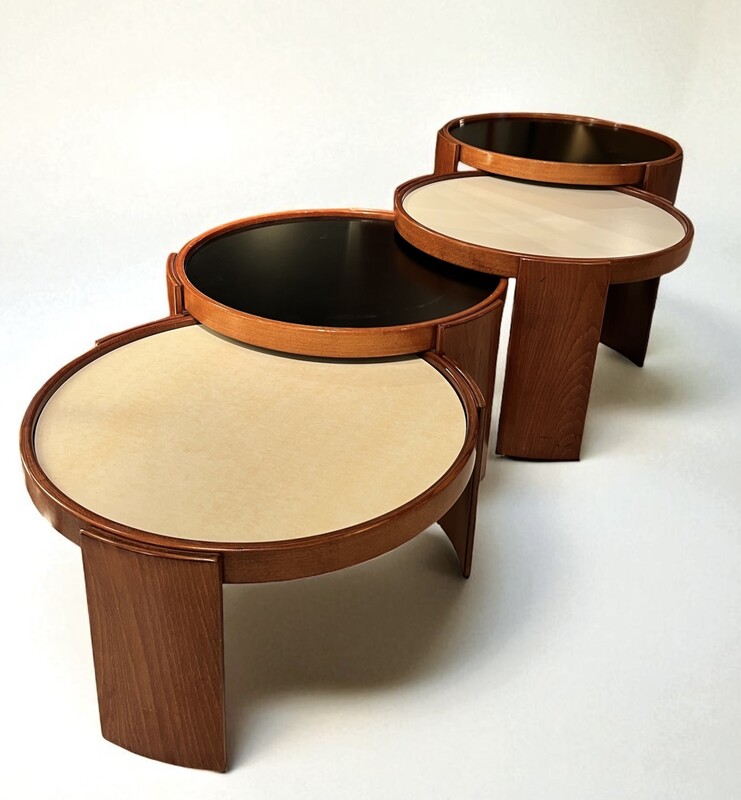 F 472 RD set of 4 nesting tables by G. Frattini for Cassina