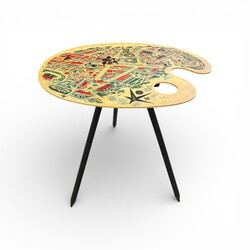 F 475 AG side table by Lucien De Roeck for Expo 58 Bois manu