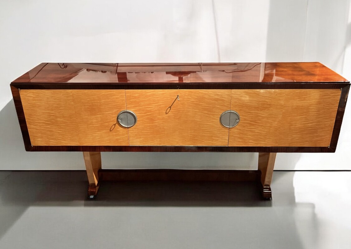 F 475 AS art deco sideboard - bar,  polished wood, circa 1930