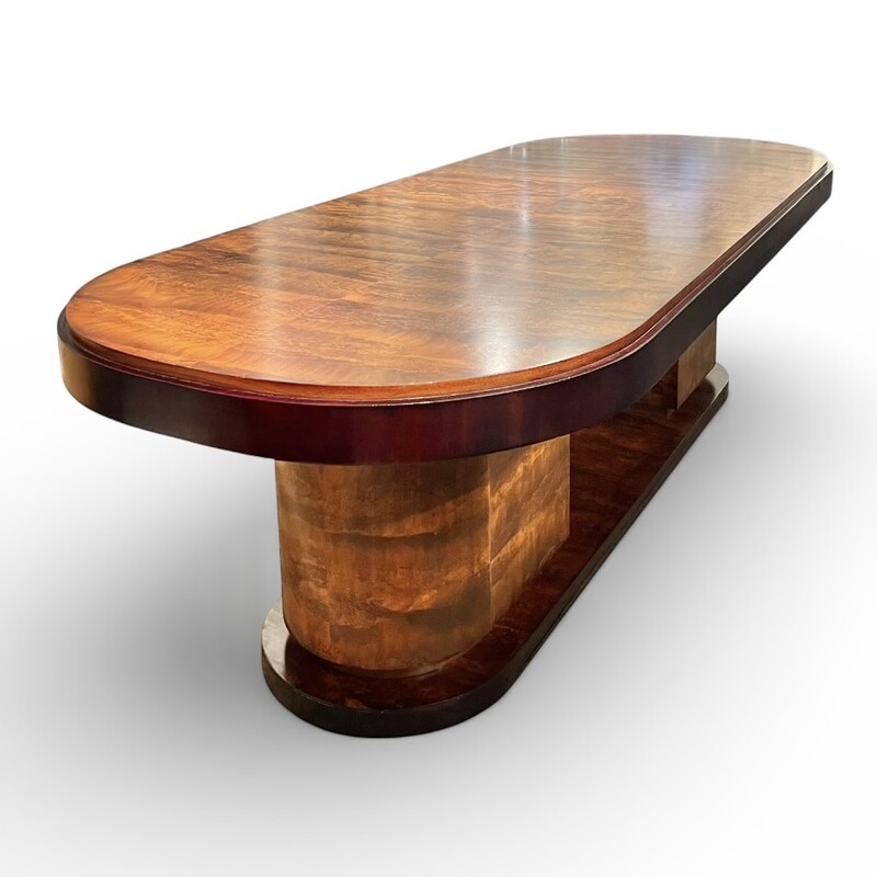 F 477 AS large «  paquebot style » art deco table, circa 1925