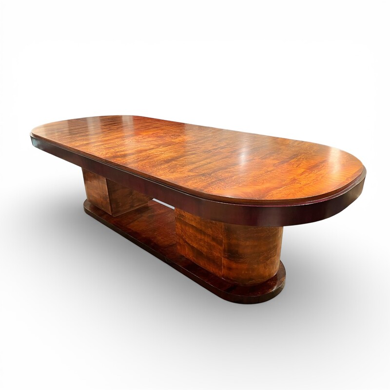 F 477 AS large «  paquebot style » art deco table, circa 1925