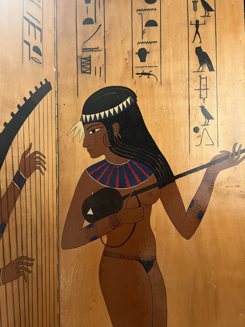 F 478 YD 2 faces painted room divider