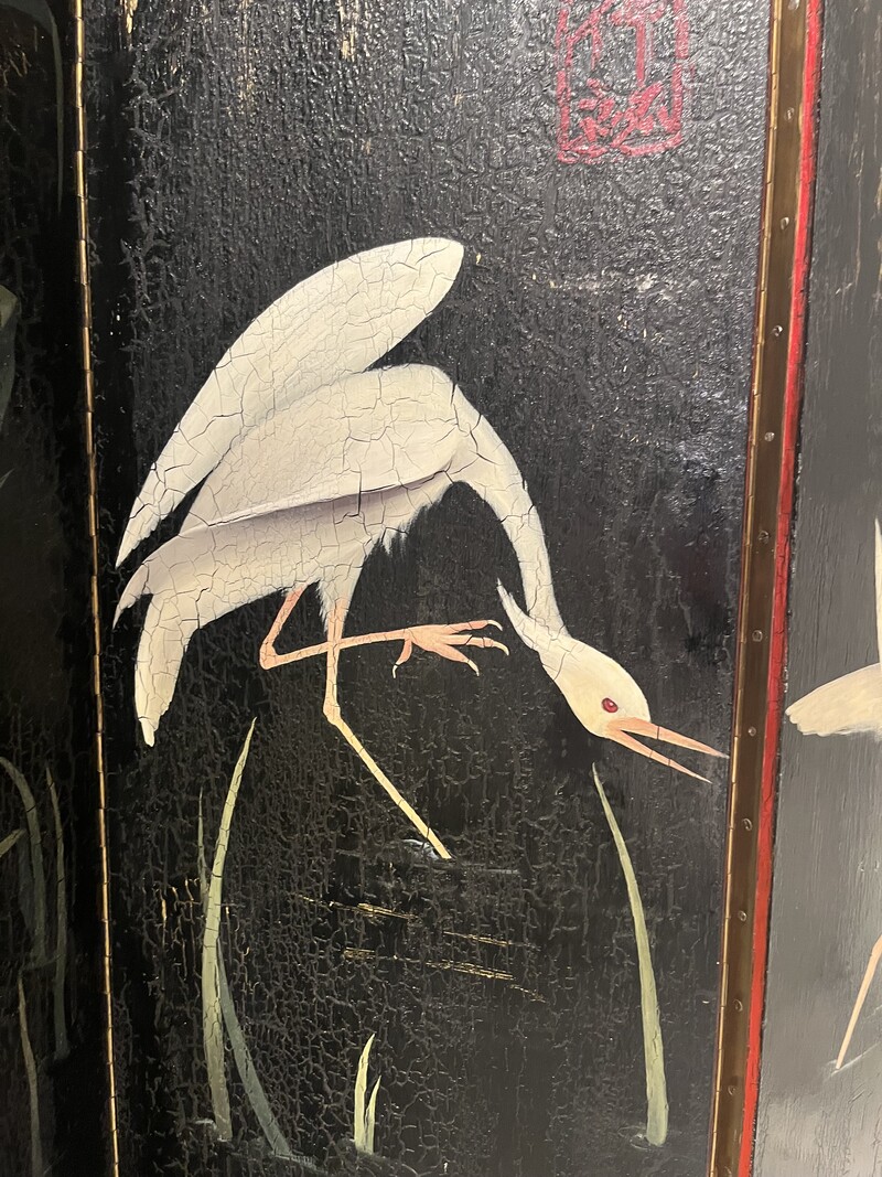 F 478 YD 2 faces painted room divider