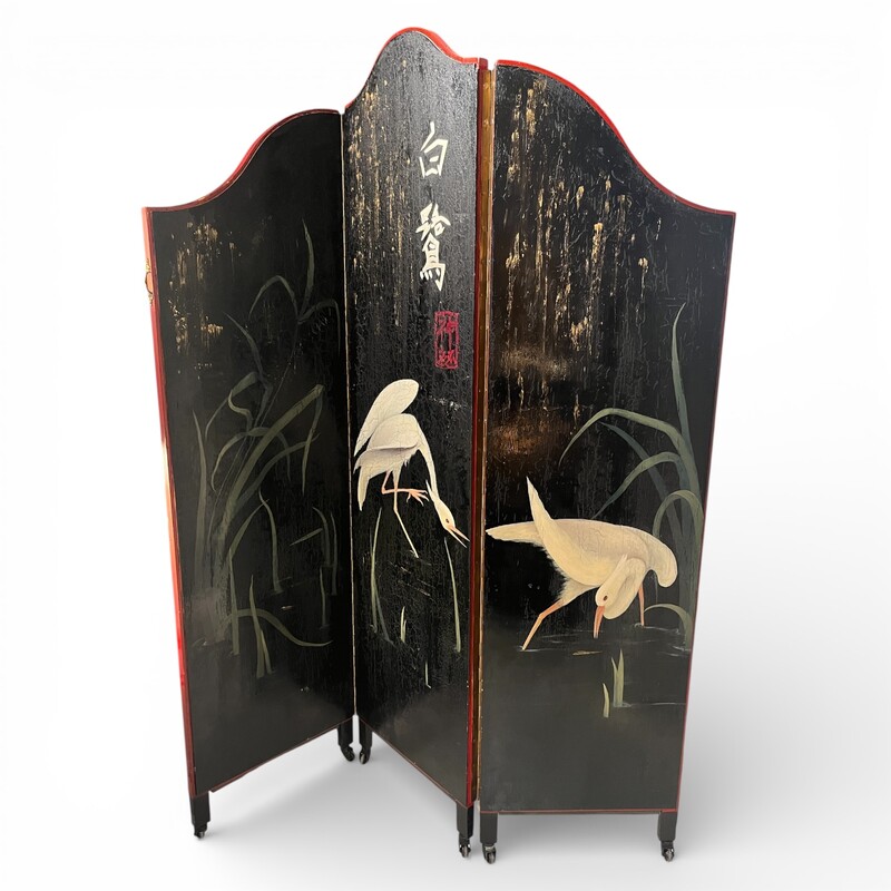 F 478 YD 2 faces painted room divider