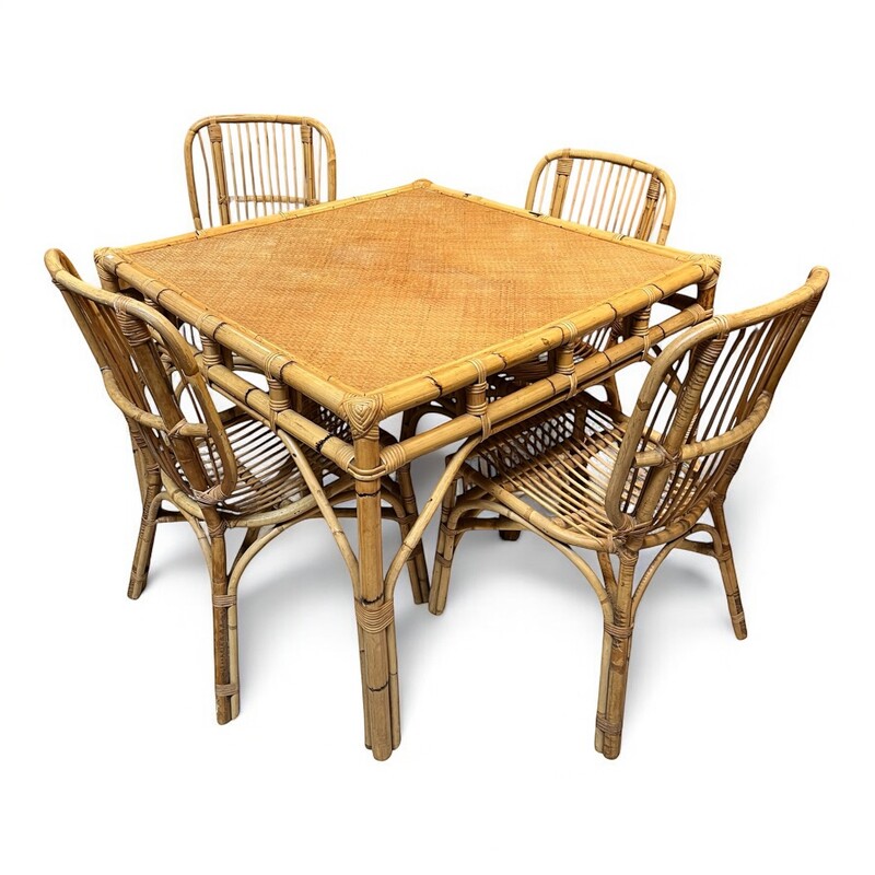 F 480 CY set of Bamboo chairs + 4 chairs 
