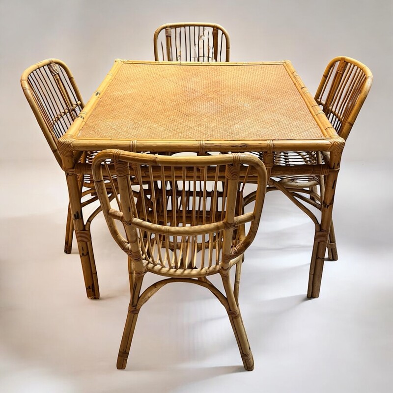 F 480 CY set of Bamboo chairs + 4 chairs 