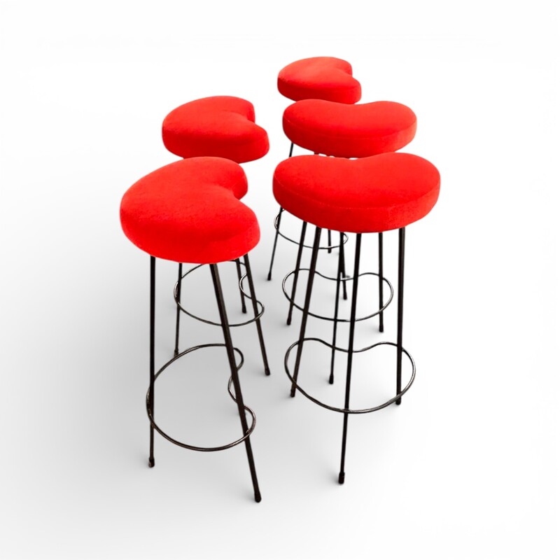 F 483 AS Five metal stool Belarti, ca 1960