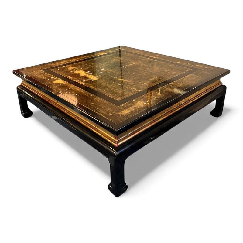F 487 YD Black and gold chinese coffee table