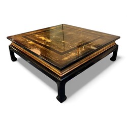 F 487 YD Black and gold chinese coffee table