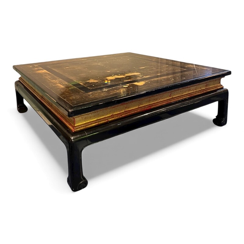 F 487 YD Black and gold chinese coffee table