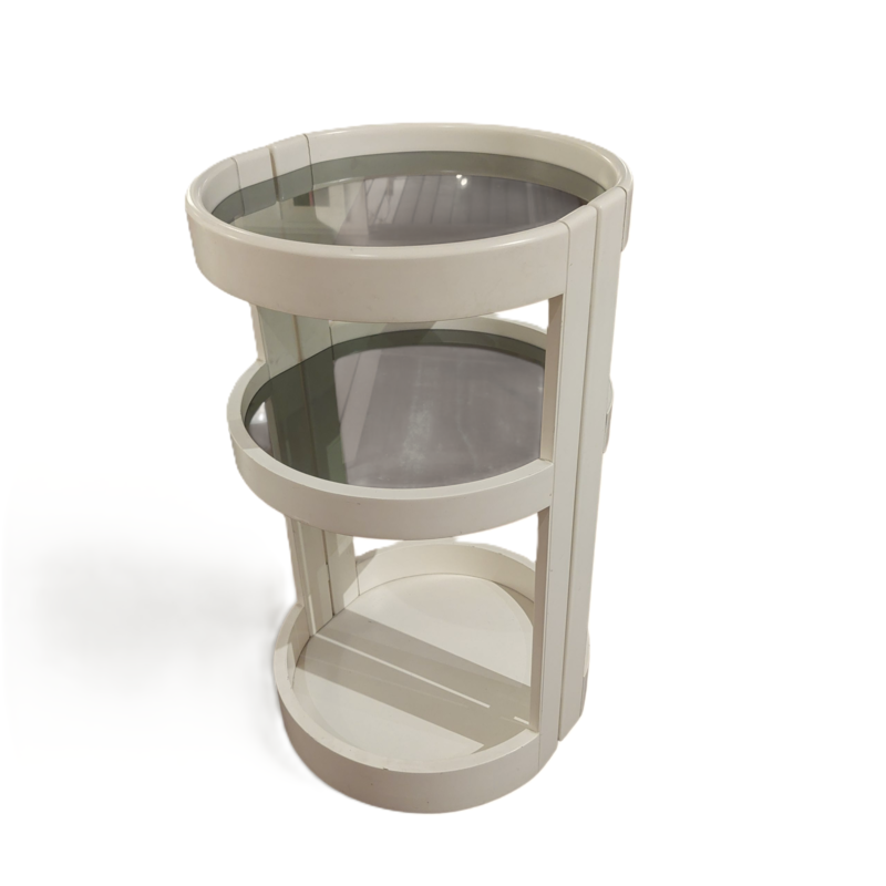 F 488 JC Rolling trolley bar lacquer wood Italy 1980s