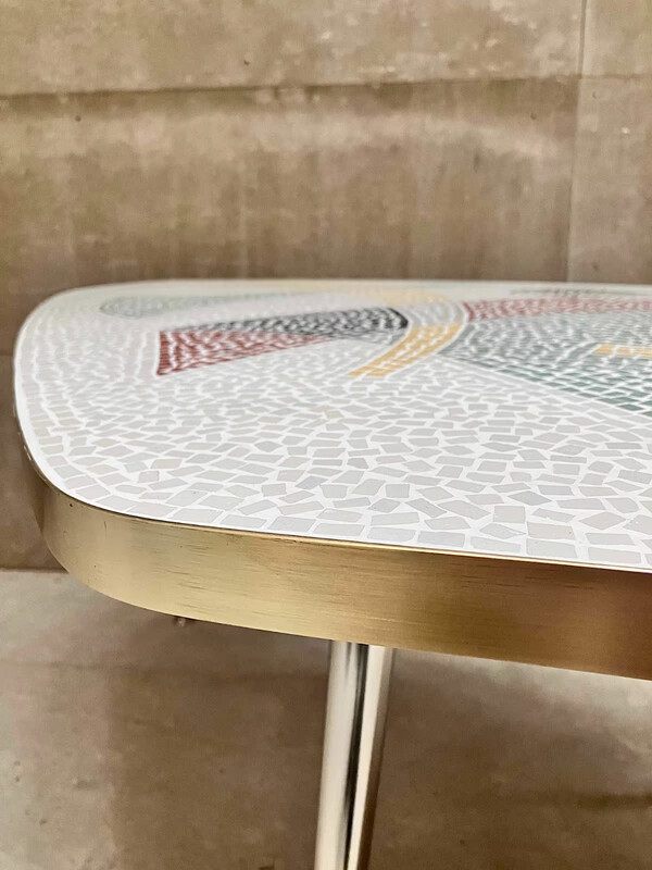 F 489 JC Mosaic coffee table by Berthold Muller 1950s