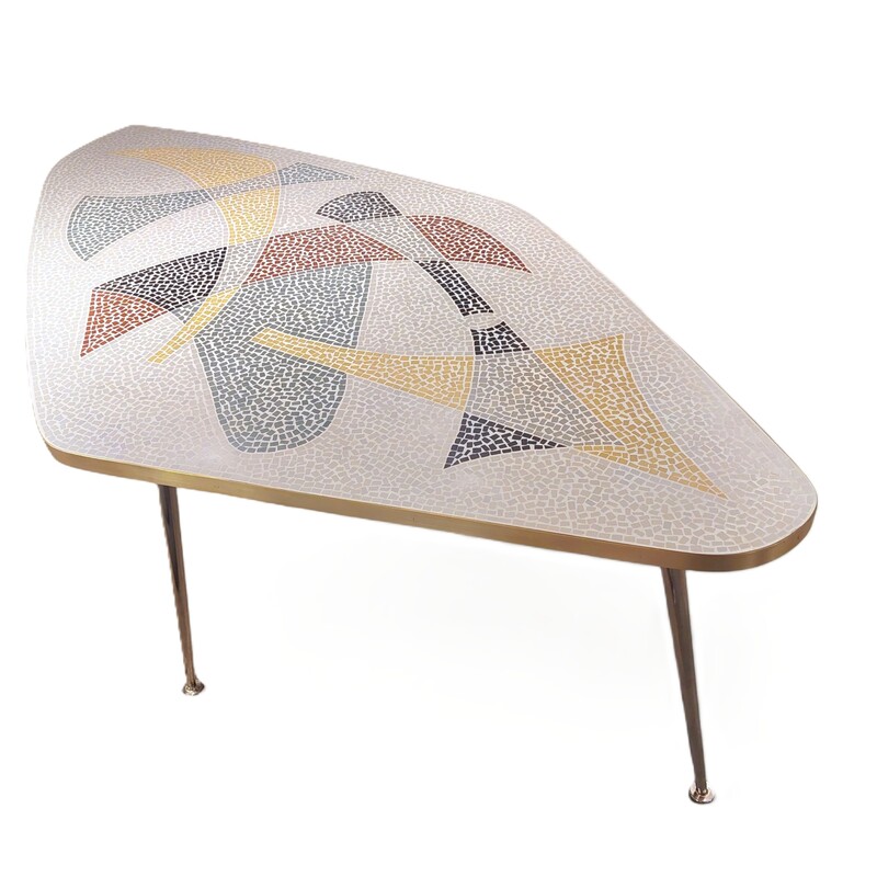 F 489 JC Mosaic coffee table by Berthold Muller 1950s