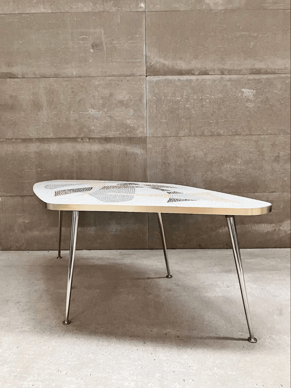 F 489 JC Mosaic coffee table by Berthold Muller 1950s