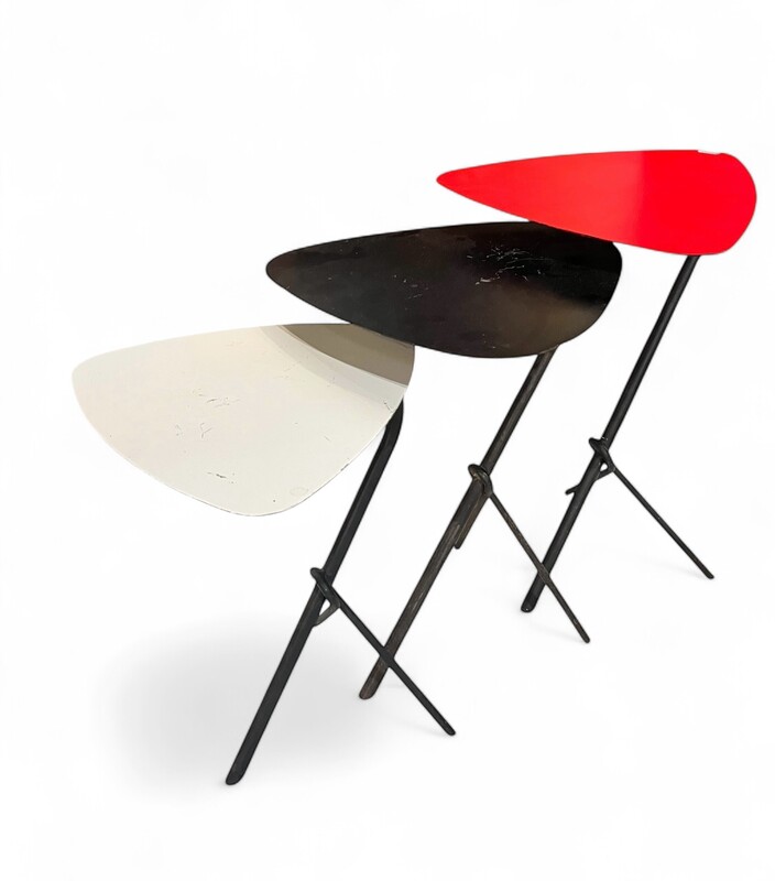 F 498 FL set of 3 nesting tables att to Michel Buffet, 1950’s 