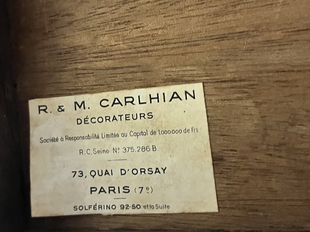 F 499 YD extendable art deco dining table by  R. & M. CARLHIAN DÉCORATEURS,Paris, 1938