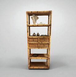 F 505 CY bamboo shelf with tirrors 