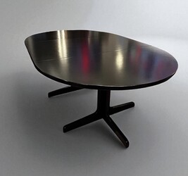 F 508 AS round - ovale black dining table by Thonet 