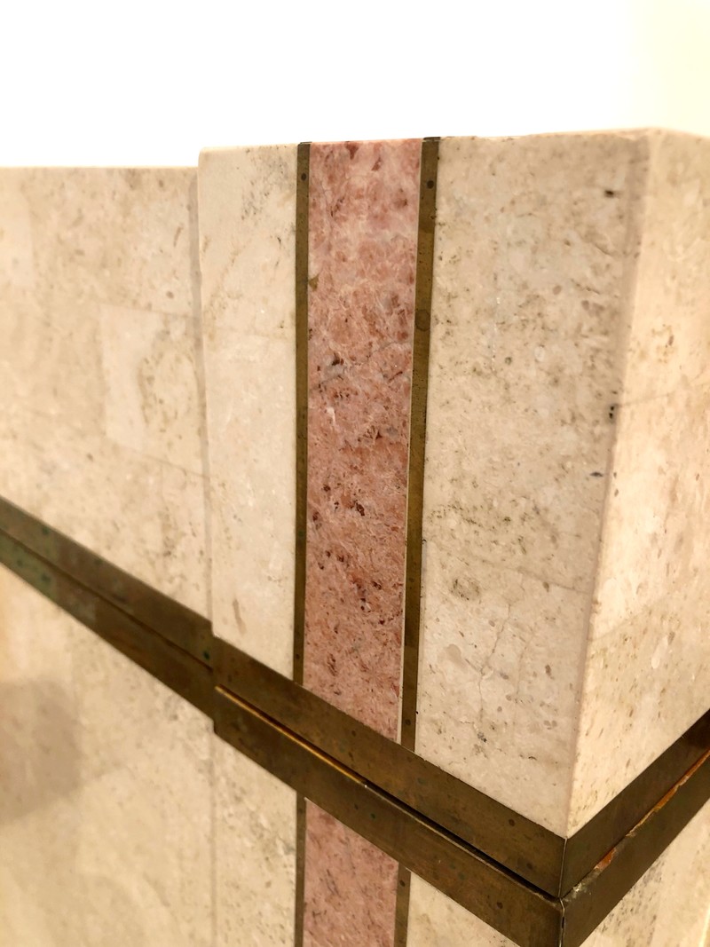 F 509 AV Marble and wood bar-coffre by Robert Marcius USA 1980