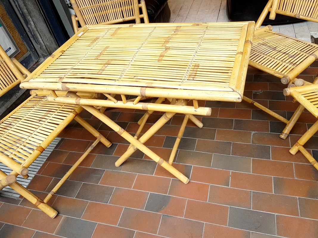 F 511 AV Bamboo garden set tiki style Ca 1960